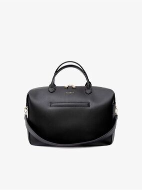 Black/Gold Mina Emmy Vegan Midi Diaper Bag + Matching Stroller Straps